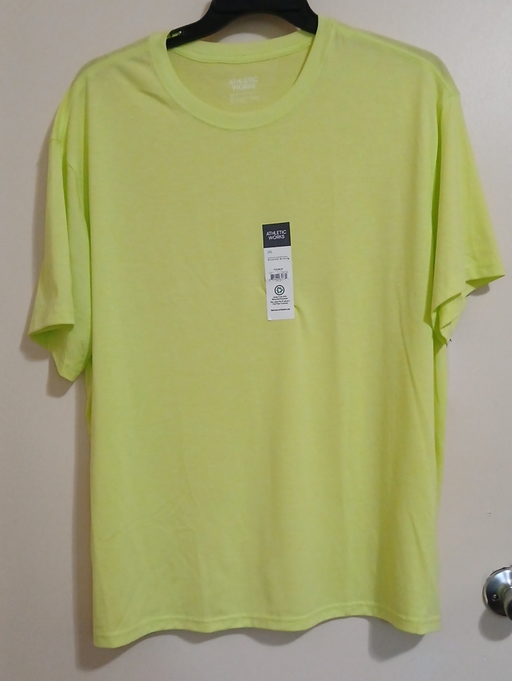 Athletic Works Neon Lime Short Sleeve Crew Tee
